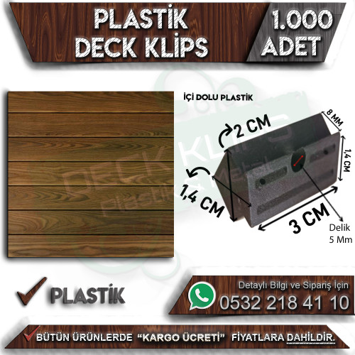 Plastik Deck Klips (1000 Adet)